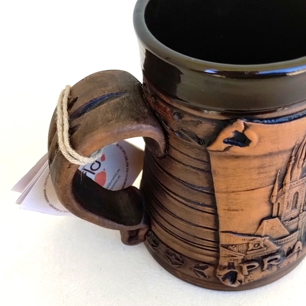 Praha Church Of Our Lady Before Tyn Mug Pottery Souvenir Prague Artist Signed - Picture 11 of 14